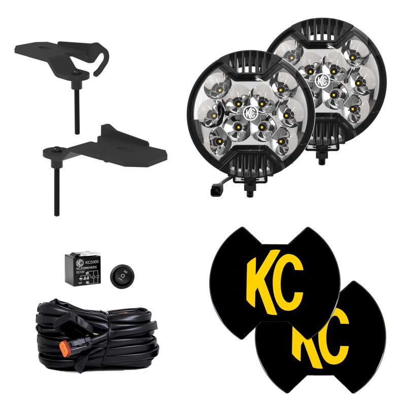 KC HiLiTES Jeep 392/Mojave SlimLite LED 2-Light Sys Ditch Light Kit