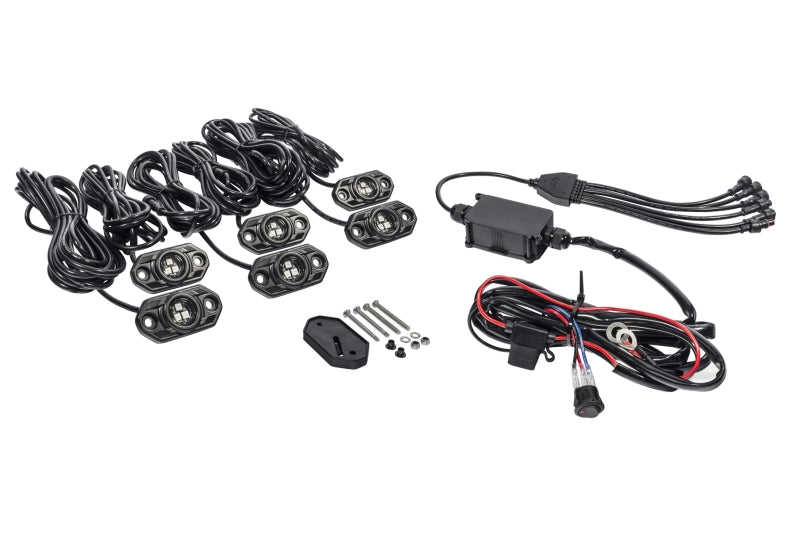 KC HiLiTES C-Series RGB LED Rock Light Kit (Incl. Wiring) - Set of 6