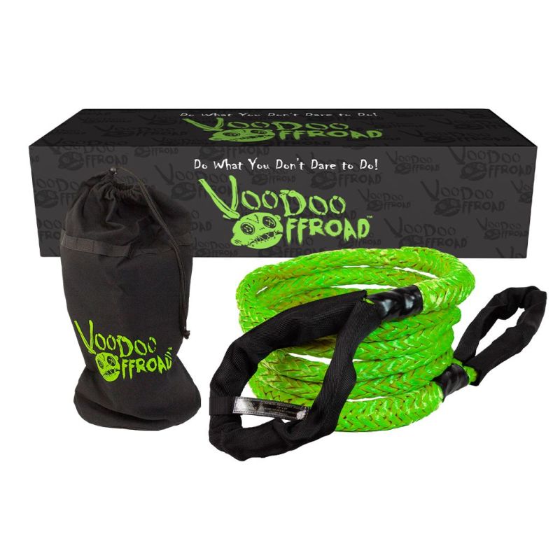 Voodoo Offroad 2.0 Santeria Series 7/8in x 20 ft Kinetic Recovery Rope with Rope Bag - Green