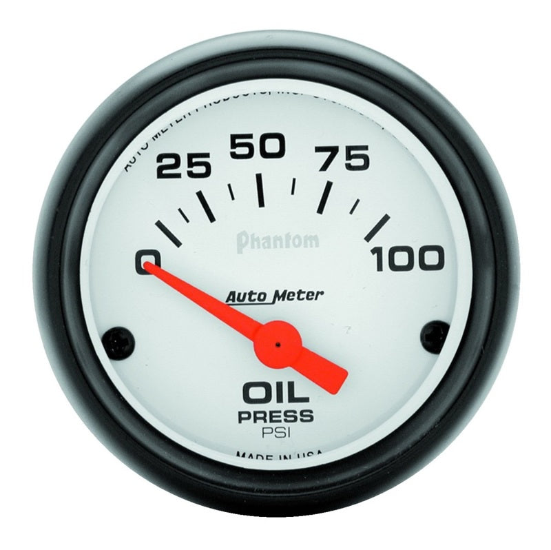 Autometer Phantom 52mm 0-100 PSI Electric Oil Pressure Gauge
